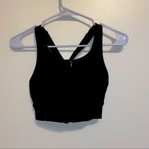 Athleta Zip Up Sports Bra